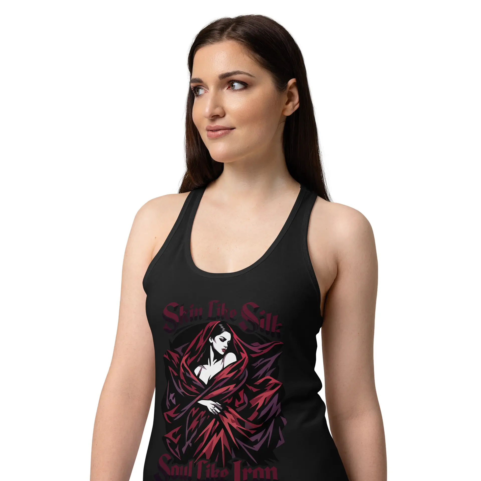 Women’s Dark Art Tank Top | Skin Like Silk, Soul Like Iron | Knotted Tree Studios - Image 5