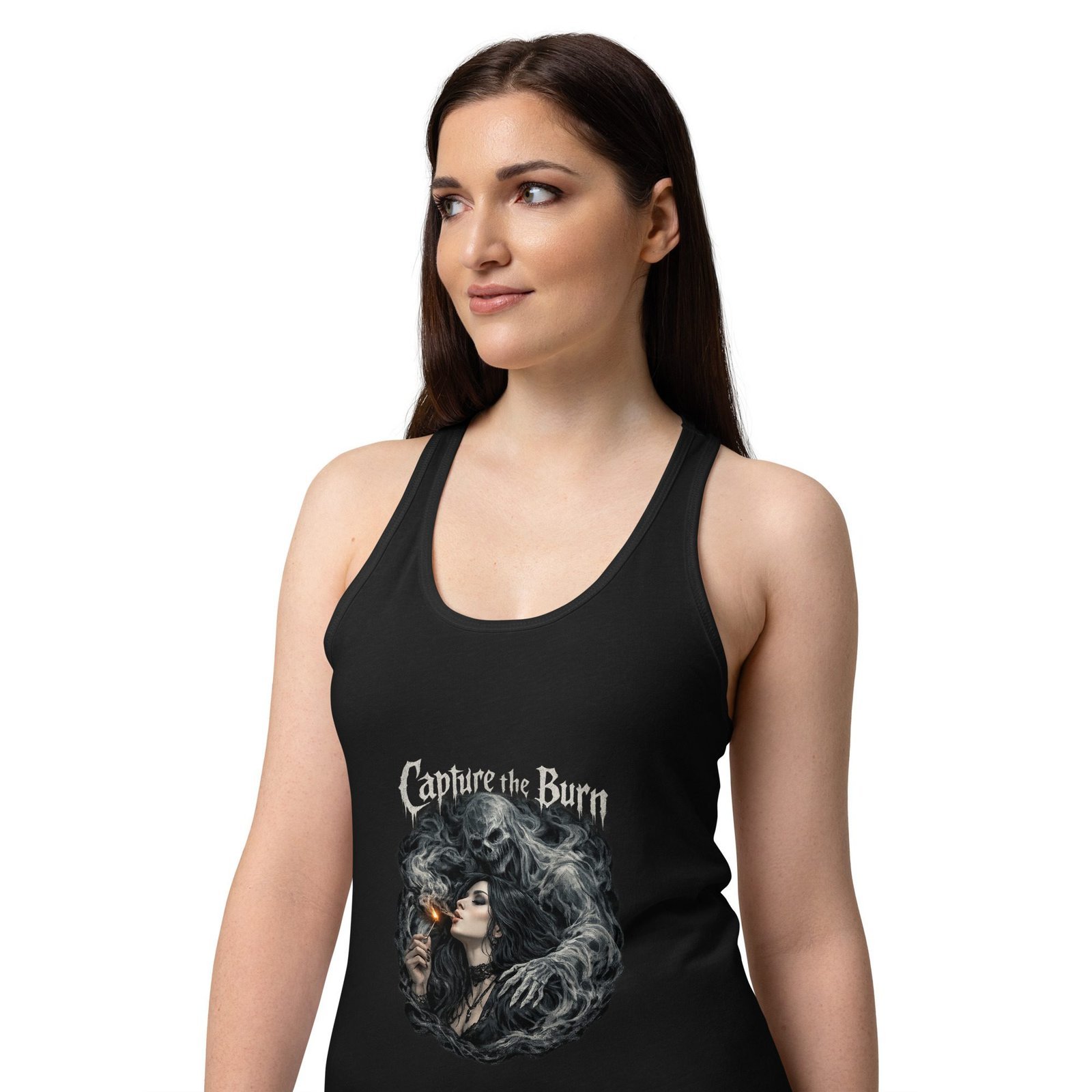Women’s Dark Art Tank Top | Capture the Burn | Knotted Tree Studios - Image 5