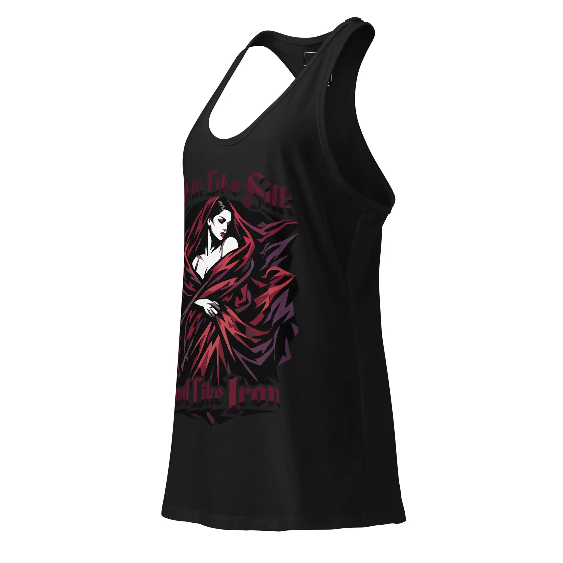 Women’s Dark Art Tank Top | Skin Like Silk, Soul Like Iron | Knotted Tree Studios - Image 3