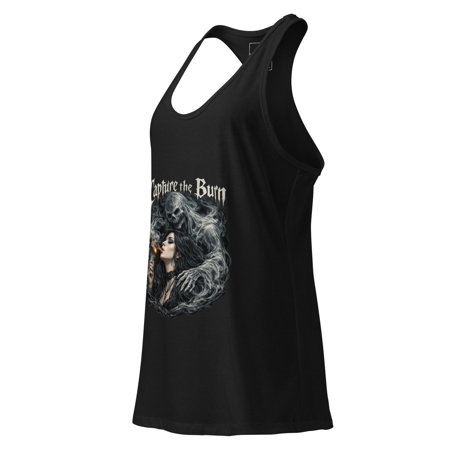 Women’s Dark Art Tank Top | Capture the Burn | Knotted Tree Studios - Image 2