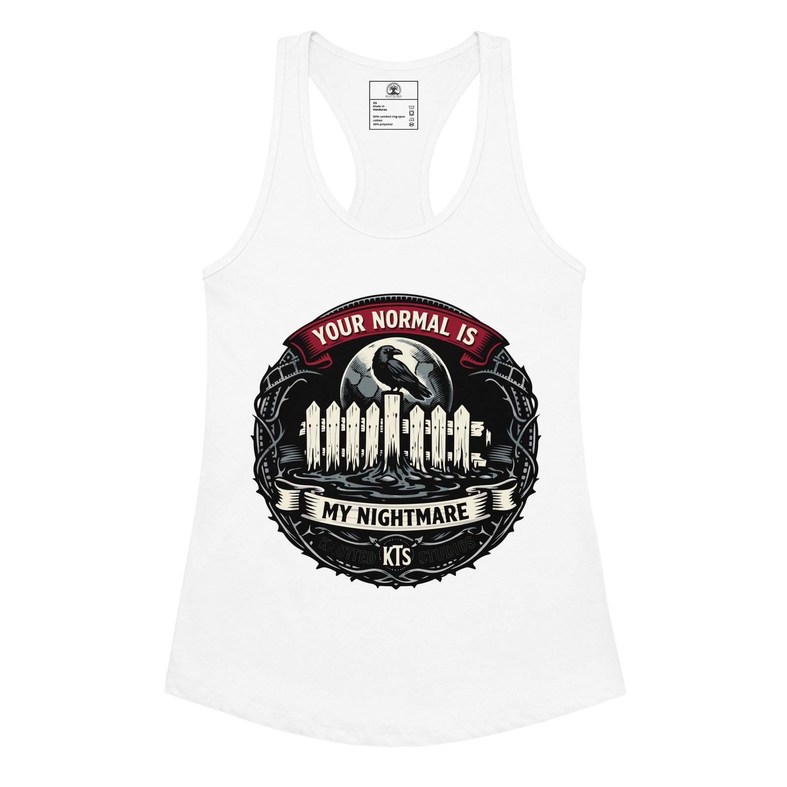 Women’s Dark Art Tank Top | Your Normal Is My Nightmare | Knotted Tree Studios - Image 3