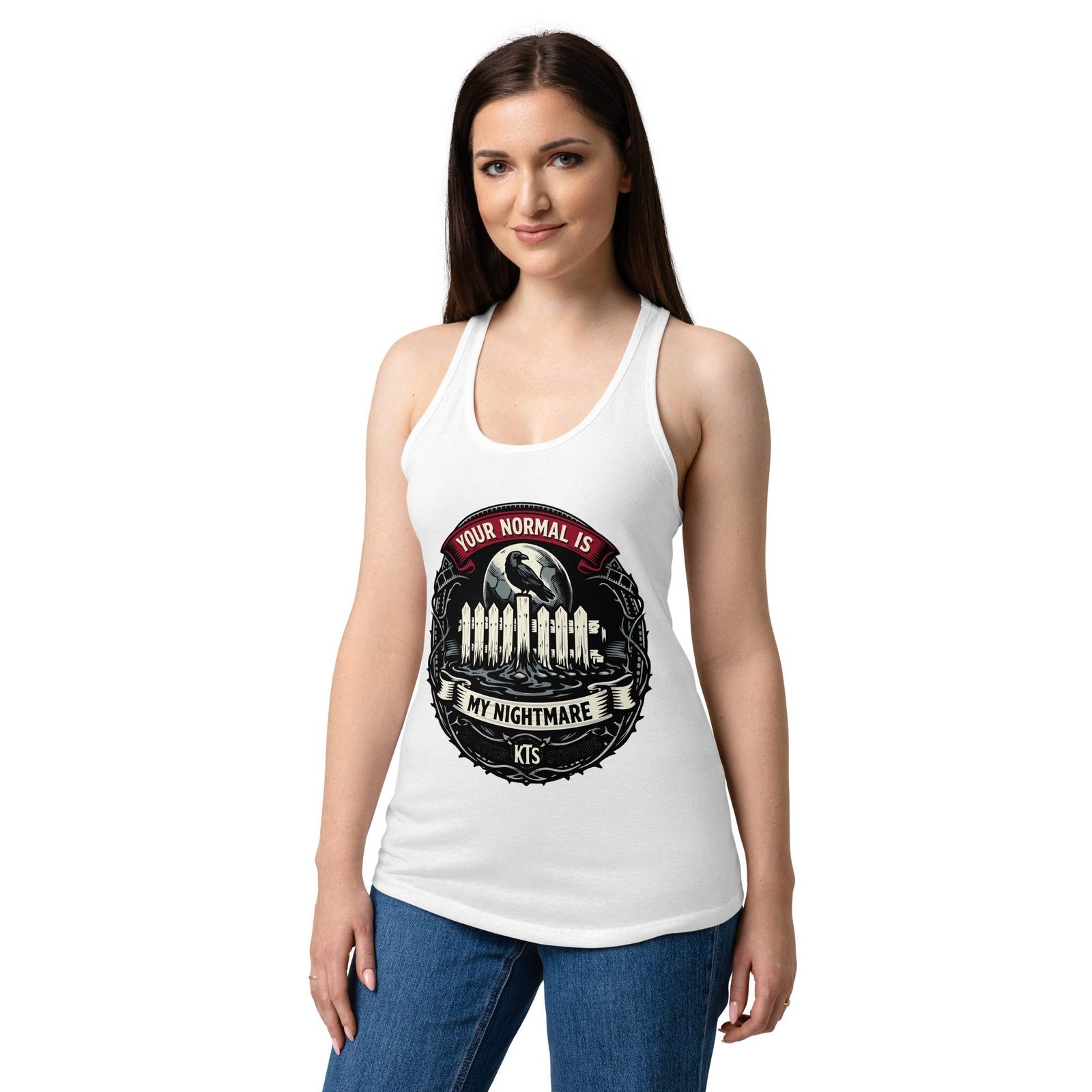 Women’s Dark Art Tank Top | Your Normal Is My Nightmare | Knotted Tree Studios - Image 6