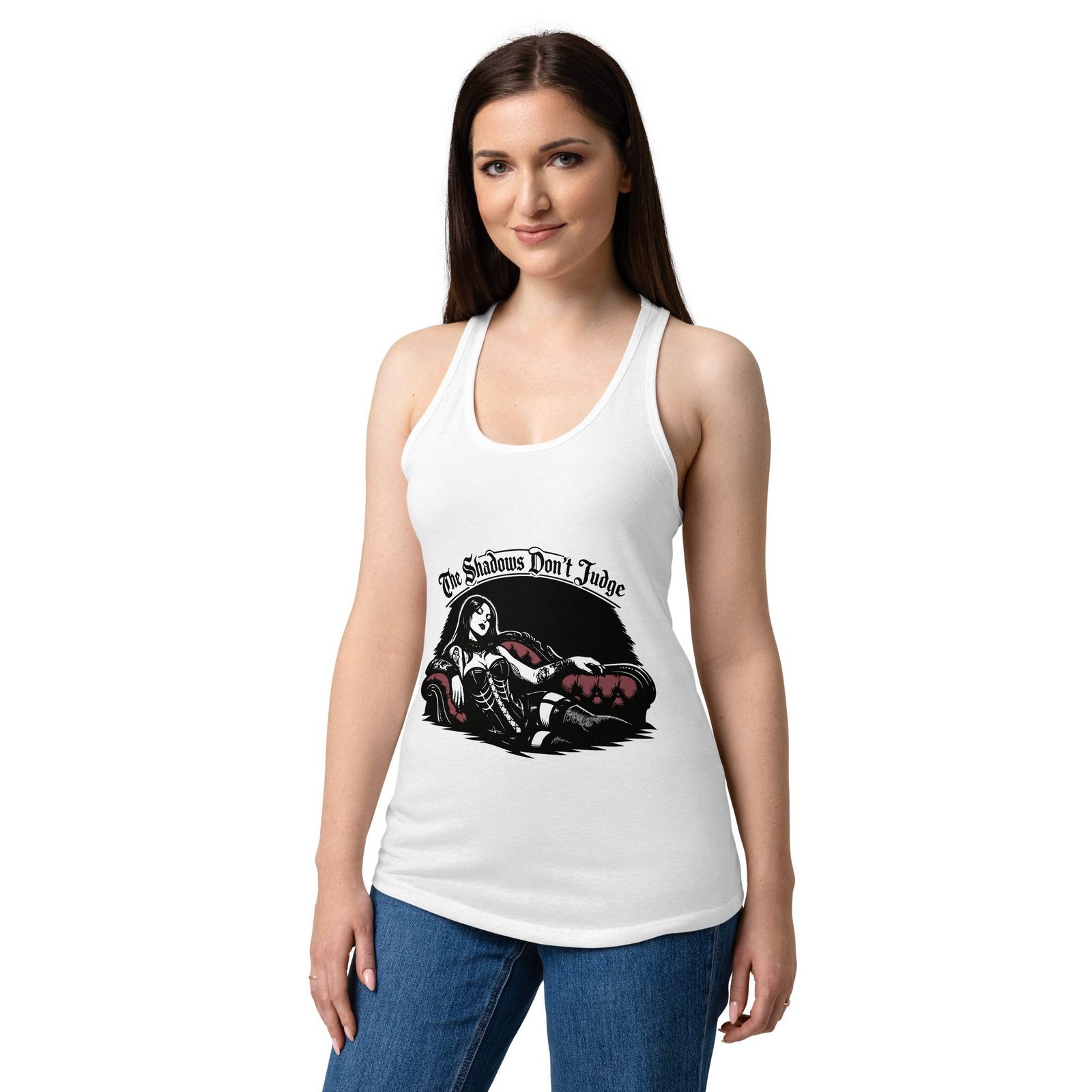Women’s Dark Art Tank Top | Shadows Don’t Judge | Knotted Tree Studios - Image 5