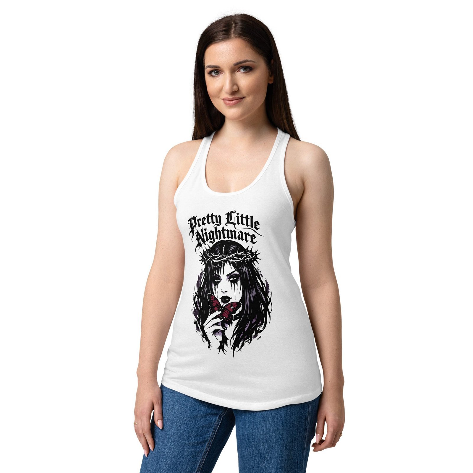 Women’s Dark Art Tank Top | Pretty Little Nightmare | Knotted Tree Studios - Image 6