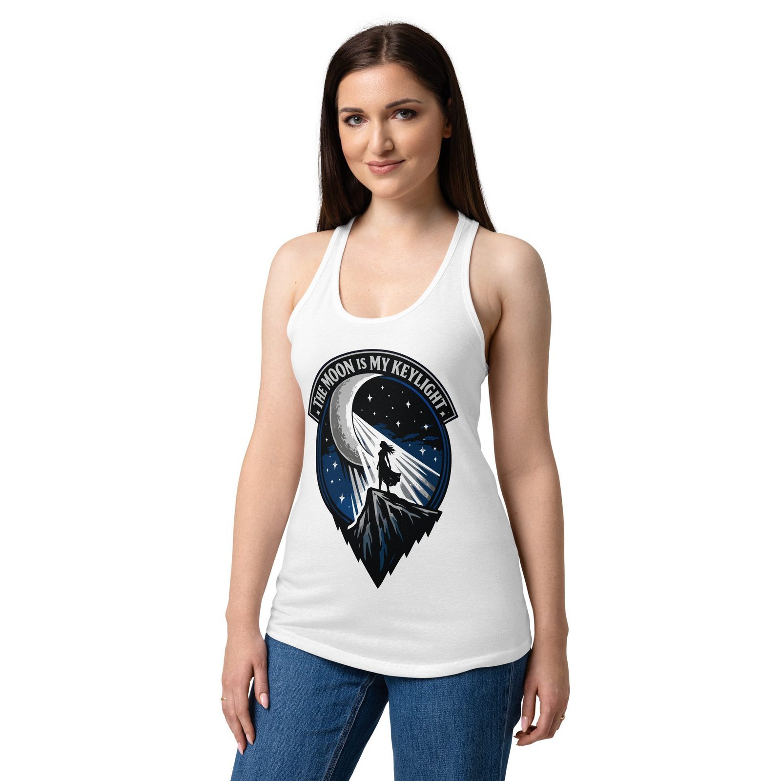 Women’s Dark Art Tank Top | The Moon Is My Keylight | Knotted Tree Studios - Image 6