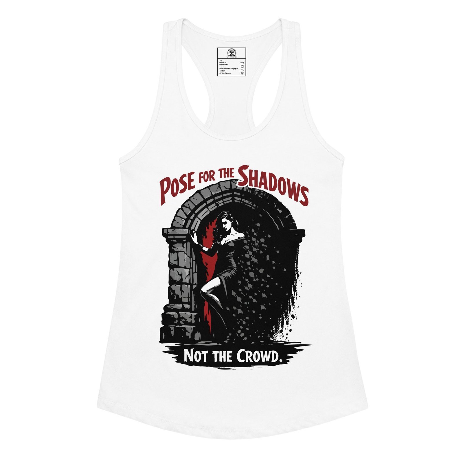 Women’s Dark Art Tank Top | Pose For The Shadows | Knotted Tree Studios - Image 3