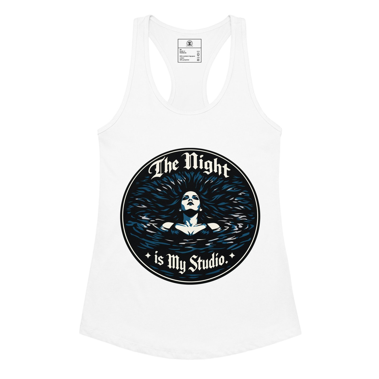 Women’s Dark Art Tank Top | The Night Is My Studio | Knotted Tree Studios - Image 6