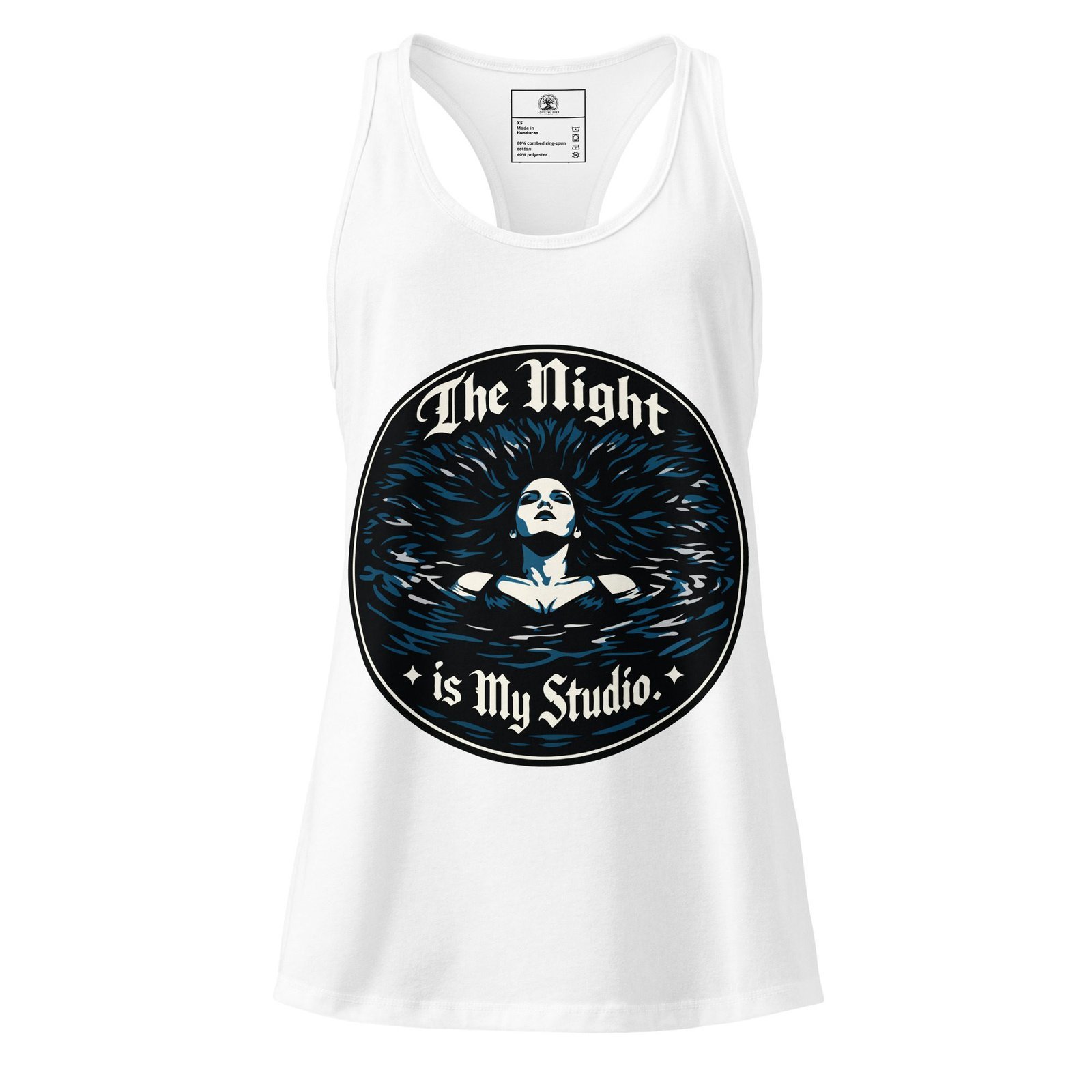 Women’s Dark Art Tank Top | The Night Is My Studio | Knotted Tree Studios - Image 2