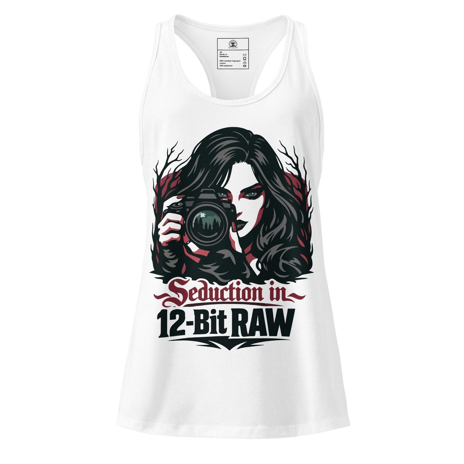 Women’s Dark Art Tank Top | Seduction In 12-Bit RAW | Knotted Tree Studios