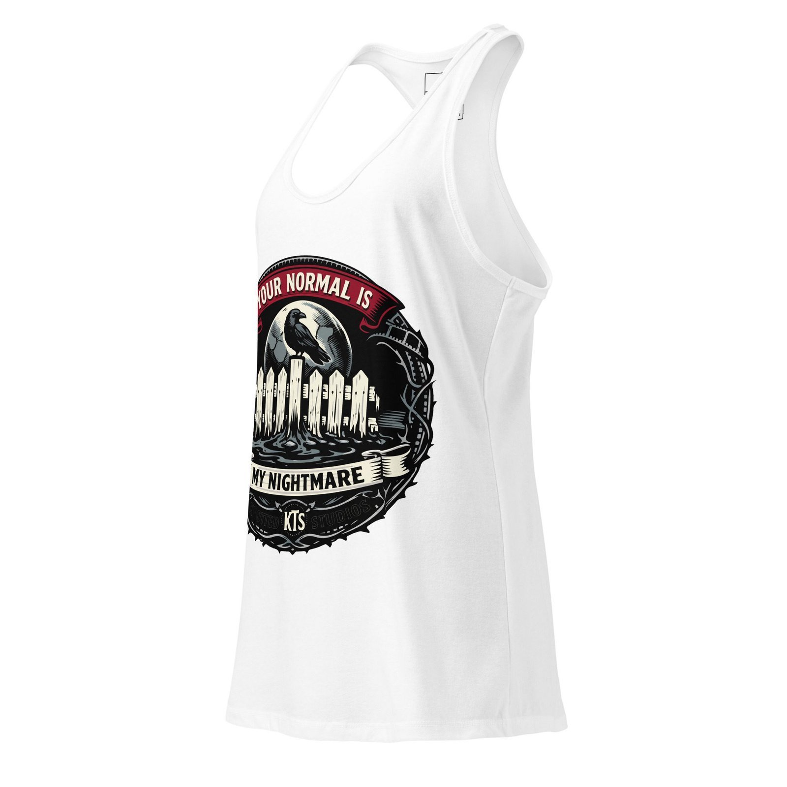 Women’s Dark Art Tank Top | Your Normal Is My Nightmare | Knotted Tree Studios - Image 2