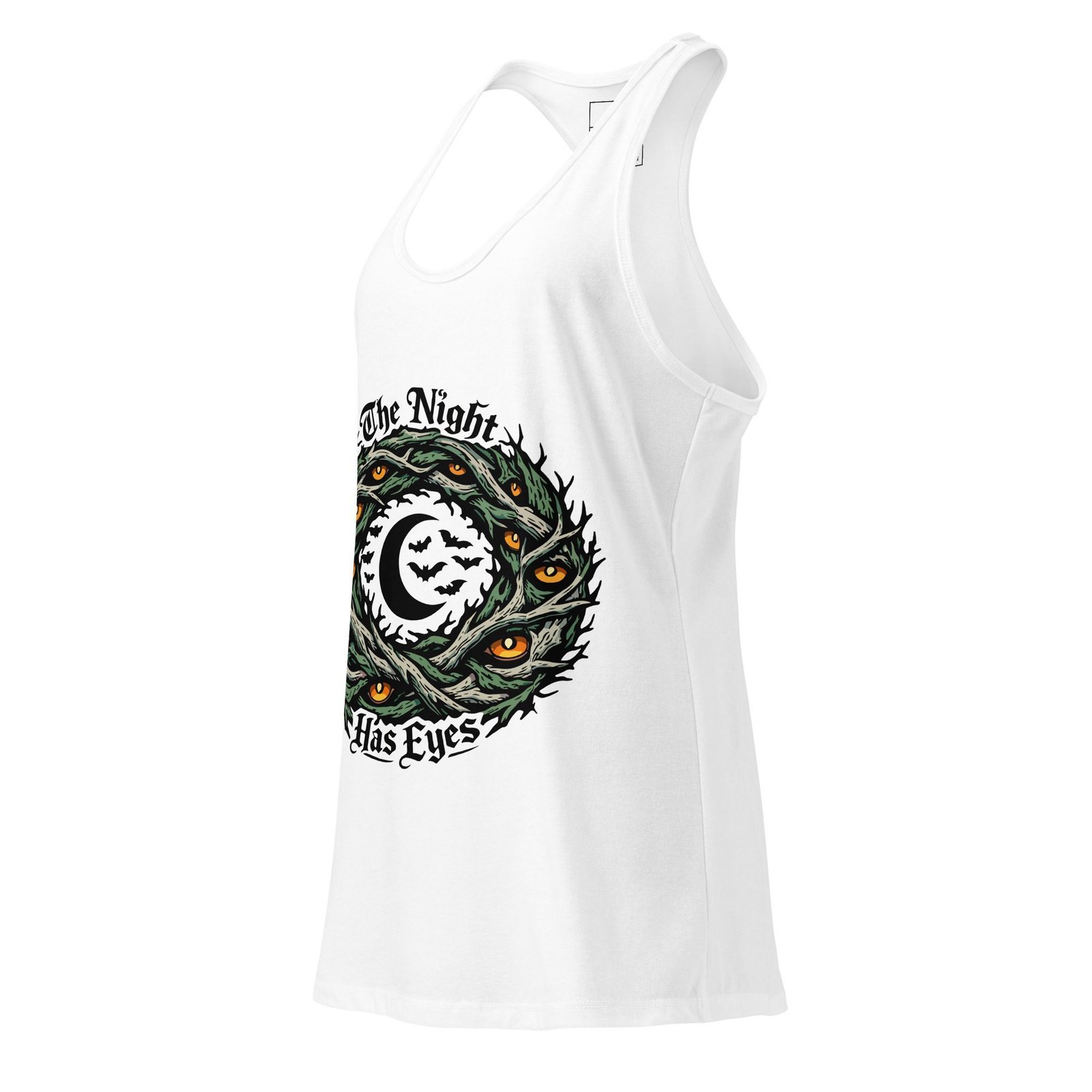 Women’s Dark Art Tank Top | The Night Has Eyes | Knotted Tree Studios - Image 2