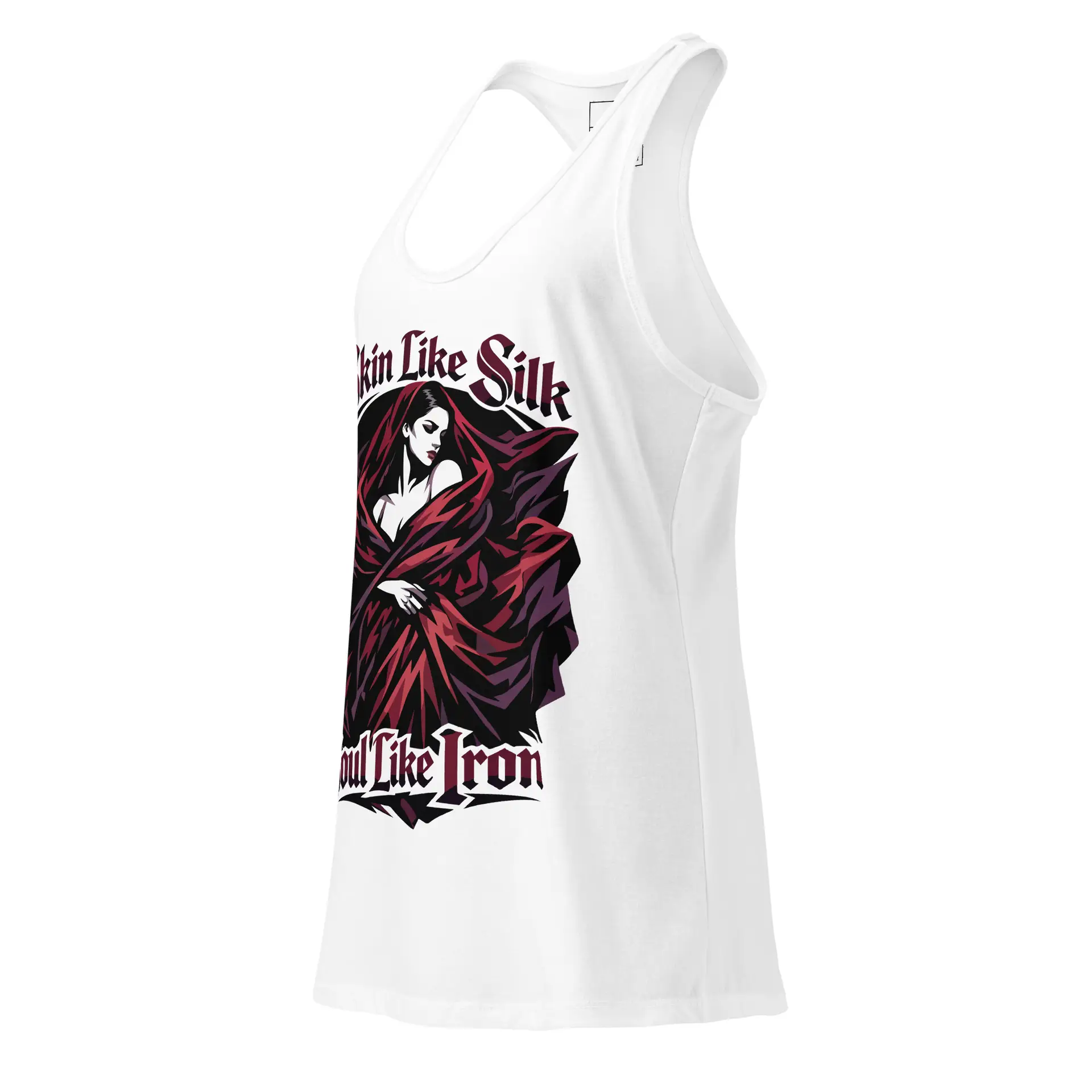 Women’s Dark Art Tank Top | Skin Like Silk, Soul Like Iron | Knotted Tree Studios - Image 4