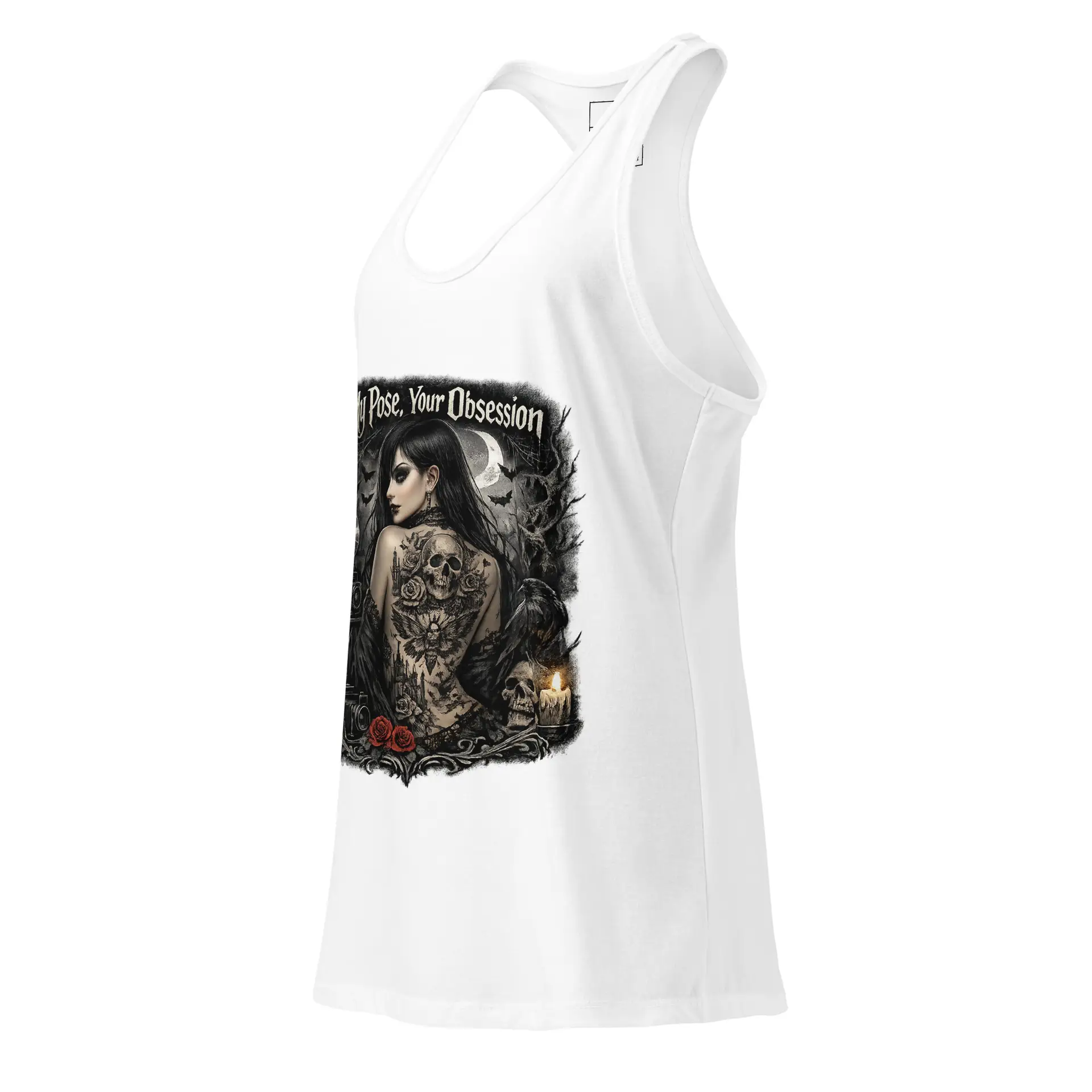Women’s Dark Art Tank Top | My Pose Your Obsession | Knotted Tree Studios - Image 2